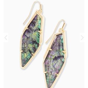 Bexley Drop Earrings In Navy Crackle Illusion